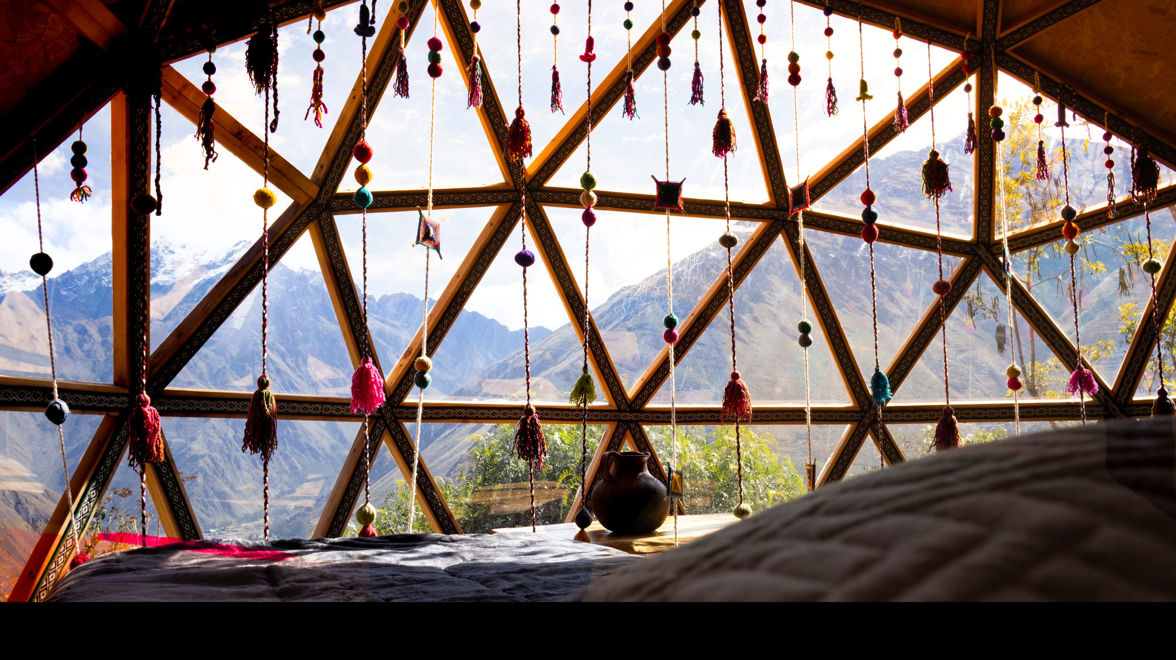 Stargazing from dome campsite in the Andes